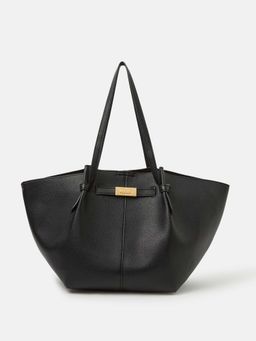 Accessorize London - Women's Black Large Winged Tote Bag
