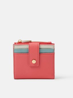 Accessorize London - Women's Pink Women Zip Card Wallet