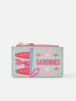 Accessorize London - Women's Green Sardines Card Holder