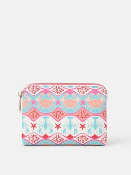 Accessorize London - Women's Pink Crab Printed Coin Pouch