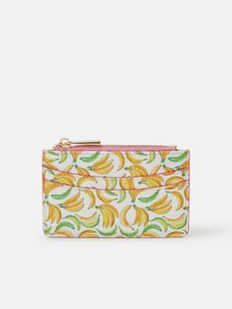 Accessorize London - Women's Yellow Banana Printed Card Holder