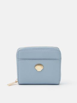 Accessorize London - Women's Blue Shell Compact Wallet