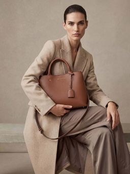 Accessorize London - Women’s Tan Soho Satchel Bag With Detachable Strap