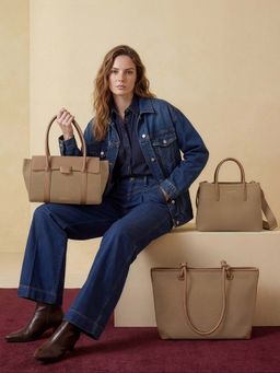 Accessorize London - Women’s Beige Terra Shoulder Tote Bag