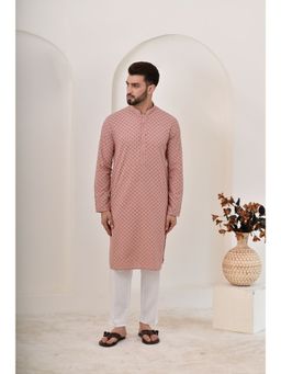 House of Chikankari - Chikankari Cotton Straight Men's Kurta
