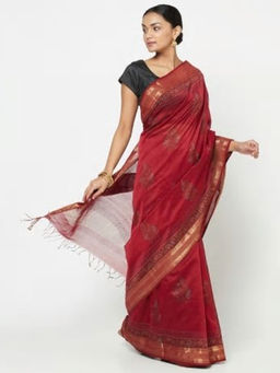 Fabindia - Cotton Silk Maheshwari Printed Sari