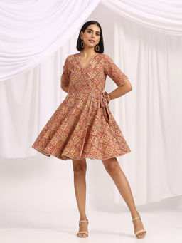 Okhai - Mahtab Hand Block Printed Kalamkari Short Dress