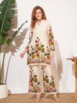 SEPHANI - Women Cotton Co-Ord Set Off White