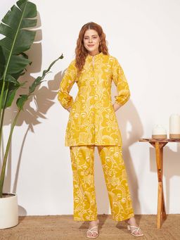 SEPHANI - Women Cotton Co-Ord Set Yellow