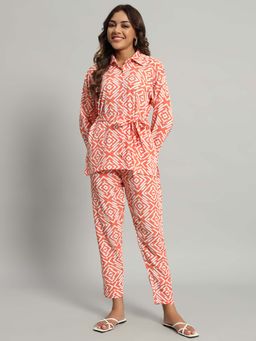 SEPHANI - Women Cotton Co-Ord Set Orange (Set of 3)