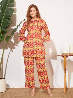 SEPHANI - Women Cotton Co-Ord Set Multi-Color