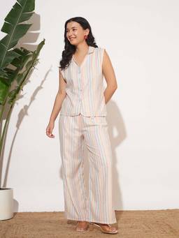 SEPHANI - Women Cotton Co-Ord Set Multi-Color