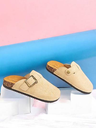 Kids Beige Mules