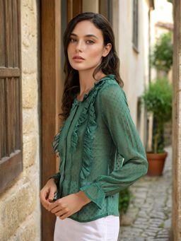 Freehand - Women Regular Fit Textured Shirt