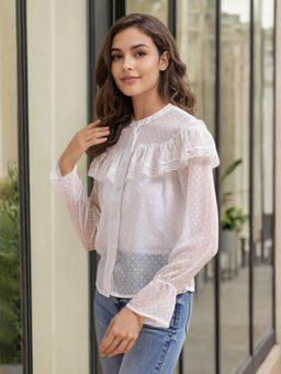 Freehand - Women Regular Fit Textured Shirt
