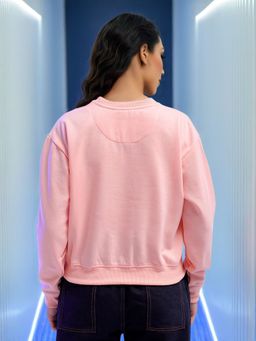 Freehand - Womens Pink Solid Sweatshirt