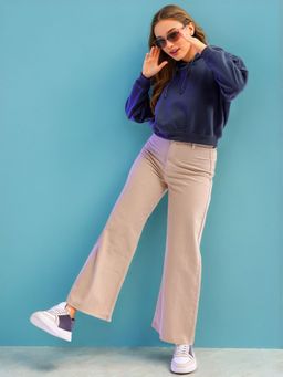 Freehand - Womens Black Solid Hoodie