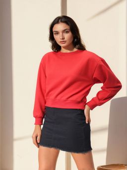 Freehand - Womens Red Graphic Sweatshirt