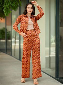 Freehand - Women Mustard Art Deco Cuff Co-Ord (Set of 2)