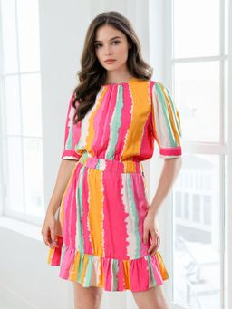 Freehand - Women Stripes Printed Dress