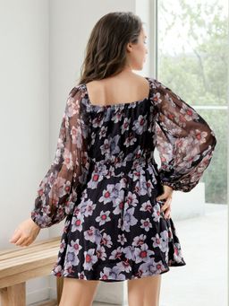Freehand - Women Black Floral Printed Dress