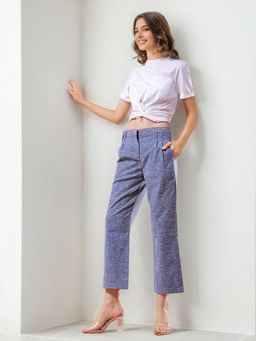 Freehand - Women Grey Straight Fit Mid-Rise Trouser