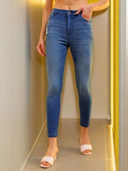 Freehand - Blue Solid Skinny Fit Jeans