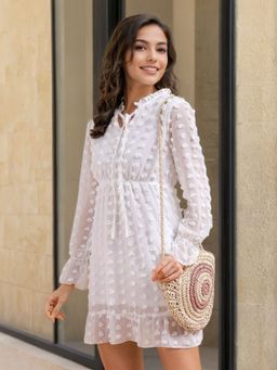 Freehand - Women White Regular Fit Skater Dress