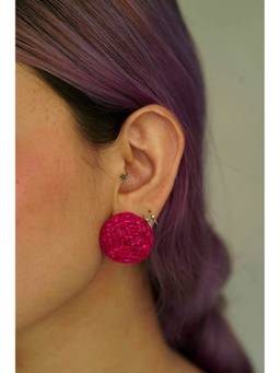 Ziddi - Pink Twinkling Pink Stud Earrings