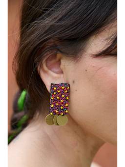 Ziddi - Purple Gia Studs Earrings