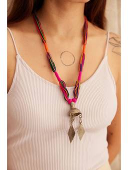 Ziddi - Pink Jhumka Necklace
