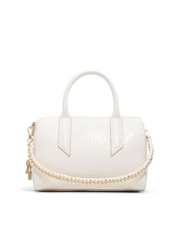 Aldo - Albalaerel Womens Beige Satchel Bag With Detachable Strap & Chain