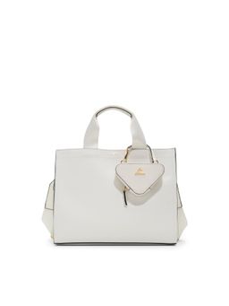 Aldo - Mtl72Bag Womens White Satchel Bag With Detachable Strap & Two Pouches