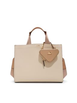 Aldo - Mtl72Bag Womens Beige Satchel Bag With Detachable Strap & Two Pouches