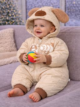 Little Surprise Box - Furry Dog Ear Winter Full Sleeves Romper