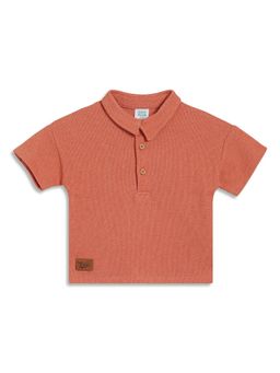 MINI KLUB - Orange Cotton Half Sleeves Polo T-Shirt