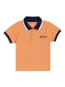 MINI KLUB - Orange Cotton Half Sleeves Polo T-Shirt