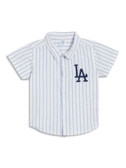 MINI KLUB - White Cotton Half Sleeves Shirt