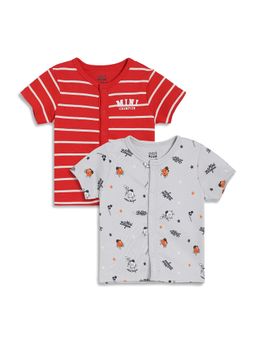 MINI KLUB - Multi-Color Cotton Half Sleeves Vest (Pack of 2)