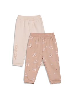 MINI KLUB - Multi-Color Cotton Joggers (Pack of 2)