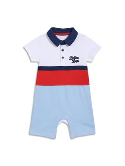 MINI KLUB - White Cotton Half Sleeves Romper