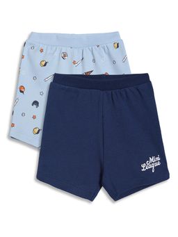 MINI KLUB - Multi-Color Cotton Shorts (Pack of 2)