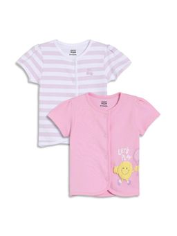 MINI KLUB - Multi-Color Cotton Half Sleeves Vest (Pack of 2)