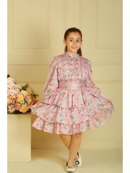 LH - Sweet Violet Girls flared Printed dress