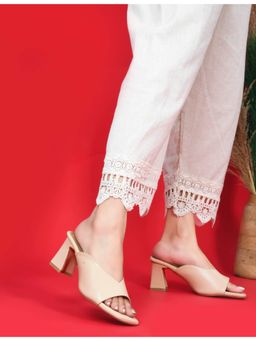 CLOG LONDON - Women Beige Block Heels