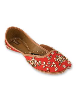 Desi Colour - Women Aabira Red Juttis
