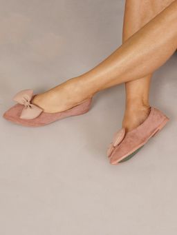Sherrif Shoes - Women Pink Solid Pointed Toe Ballerina