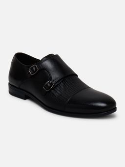 EZOK - Men Black Formal Monk Straps