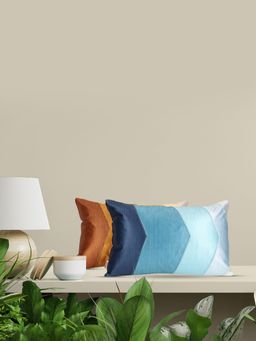 Sivya by Home - Colorblock Rectangular Cushion Cover Multi-Color (Pack of 2)