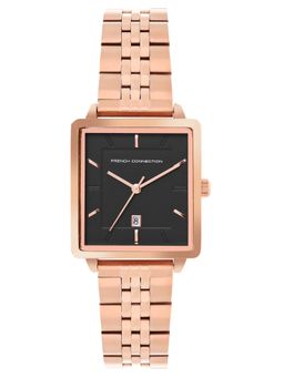 French Connection - Black Dial Analog Watch For Womens - FCP35RGM-B